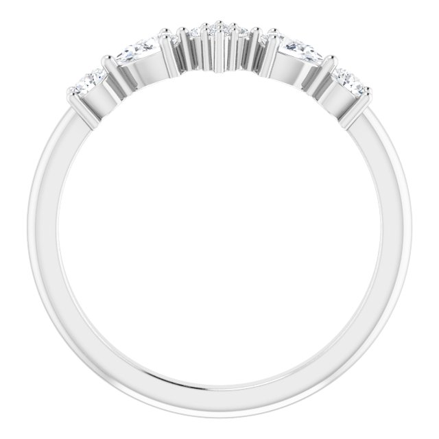 14K White 3/8 CTW Diamond Stackable Ring